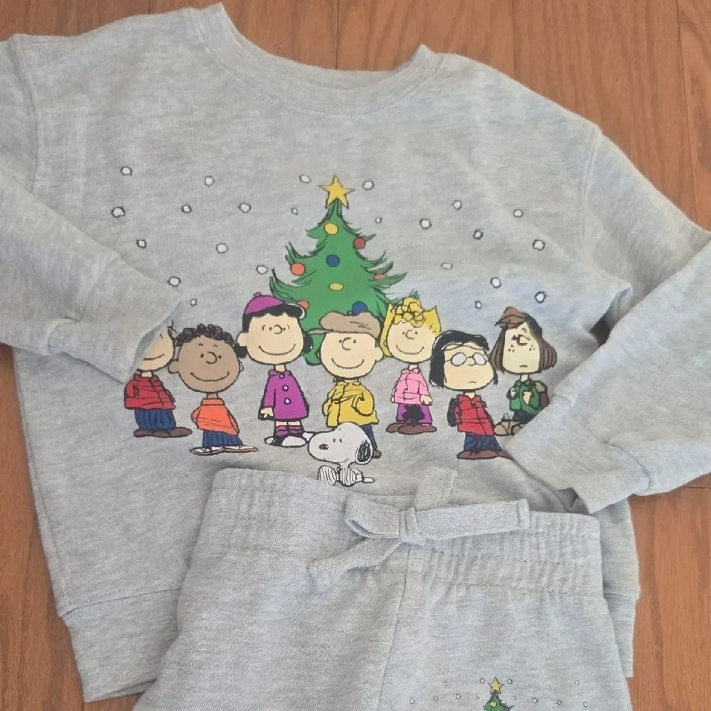 Peanuts Gray Kids Matching Set